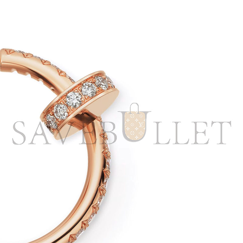 CARTIER JUSTE UN CLOU HOOP EARRINGS SMALL MODEL PAVED REF. B8301429